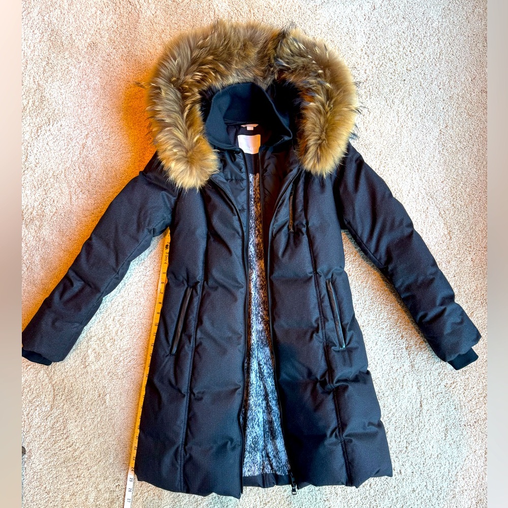 Soia & kyo women’s down winter coat with fur trim hood quilted